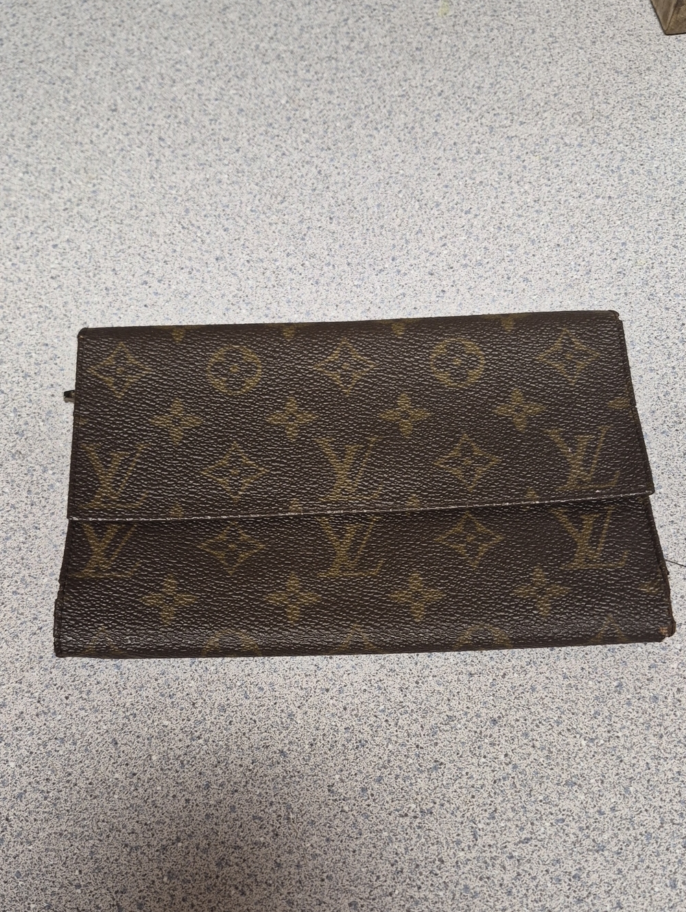 Louis Vuitton Monogram Fold-Over Wallet in Brown and Tan